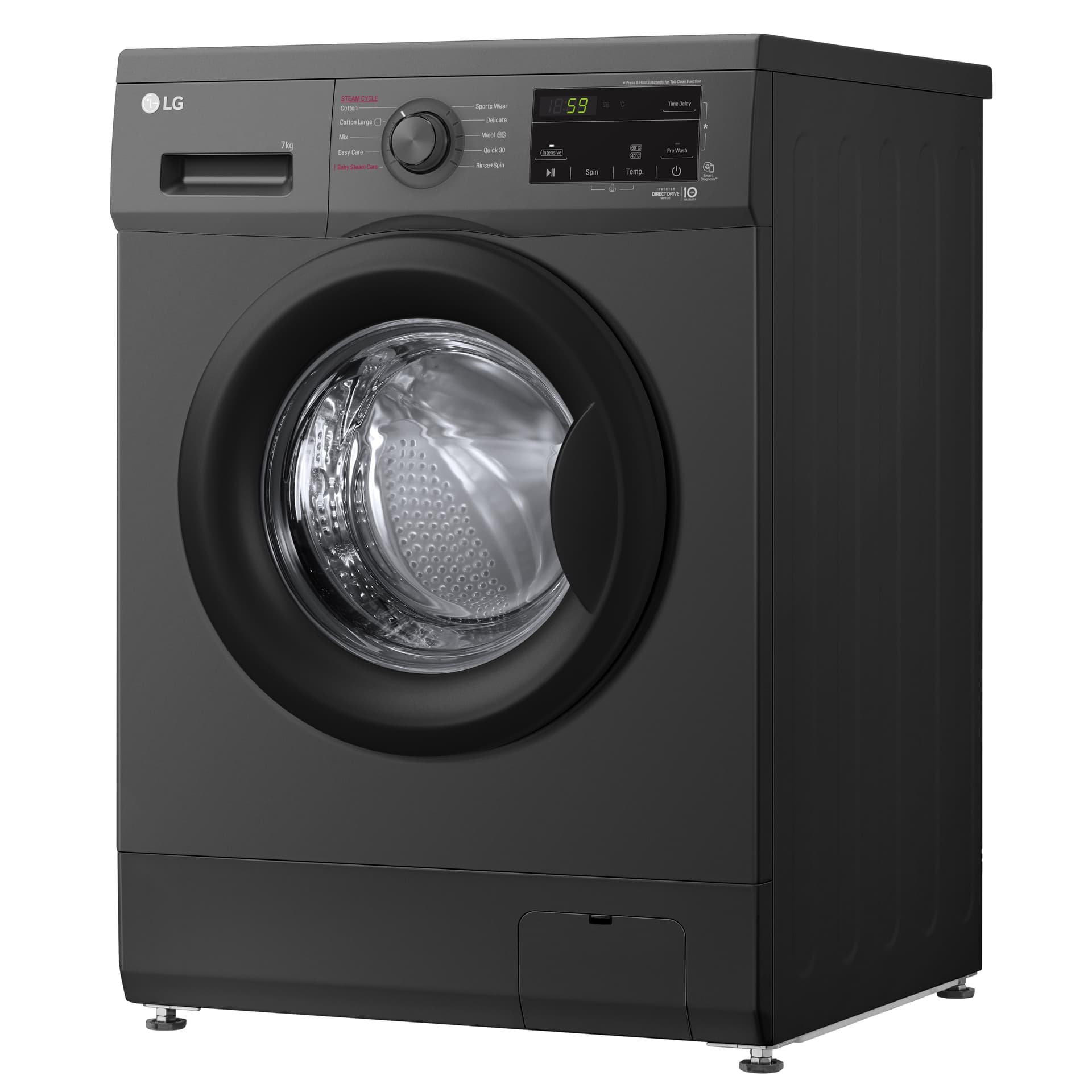LG F4J3TYG6J Front Load Washing Machine, 8KG - 6 Motion Direct Drive, Steam Technology thumbnail 2