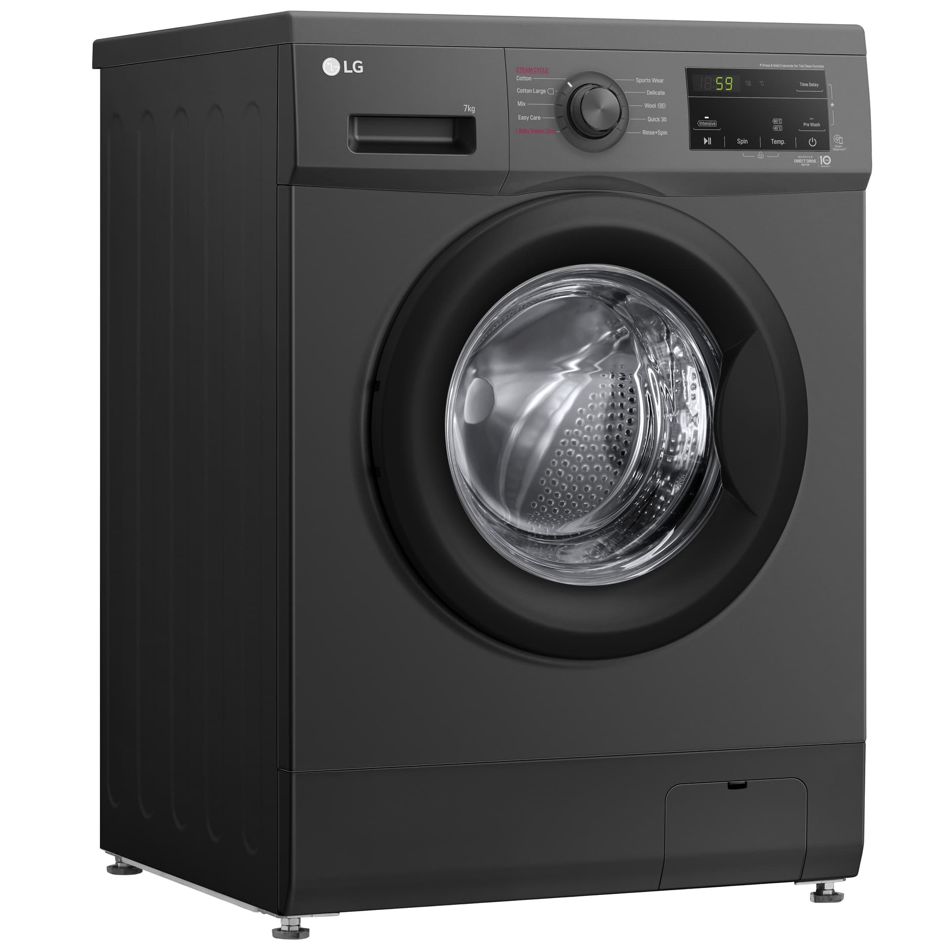 LG F4J3TYG6J Front Load Washing Machine, 8KG - 6 Motion Direct Drive, Steam Technology thumbnail 3